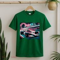 Formula Racing Open Wheel Car Retro Miami Circuit Usa Flag T-Shirt thumb 2