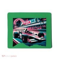 Formula Racing Open Wheel Car Retro Miami Circuit Usa Flag Mousepad thumb 0