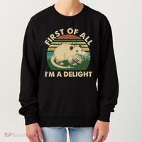 Funny Retro Opossum First Of All Im A Delight Women's Sweatshirt thumb 0