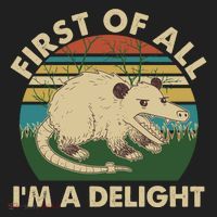 Funny Retro Opossum First Of All Im A Delight Women's Sweatshirt thumb 2