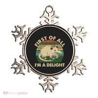 Funny Retro Opossum First Of All Im A Delight Ornament thumb 0