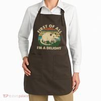 Funny Retro Opossum First Of All Im A Delight Apron thumb 2
