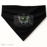 Formula Racing Open Wheel Car Fan Steering Wheel Explained USA-Made Doggie Bandana thumb 0