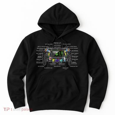 Formula Racing Open Wheel Car Fan Steering Wheel Explained Hoodie