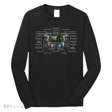Formula Racing Open Wheel Car Fan Steering Wheel Explained Long Sleeve Shirt
