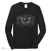 Formula Racing Open Wheel Car Fan Steering Wheel Explained Long Sleeve Shirt thumb 0