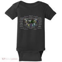 Formula Racing Open Wheel Car Fan Steering Wheel Explained Baby Bodysuit thumb 0