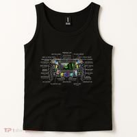 Formula Racing Open Wheel Car Fan Steering Wheel Explained Tank Top thumb 2