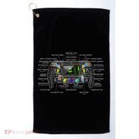 Formula Racing Open Wheel Car Fan Steering Wheel Explained Golf Towel thumb 0