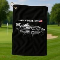 Formula Racing Open Wheel Car Las Vegas Circuit Usa Flag Gift Golf Towel thumb 1