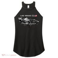 Formula Racing Open Wheel Car Las Vegas Circuit Usa Flag Gift Women's Perfect Tri Rocker Tank thumb 0