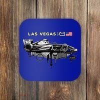Formula Racing Open Wheel Car Las Vegas Circuit Usa Flag Gift Coaster thumb 0