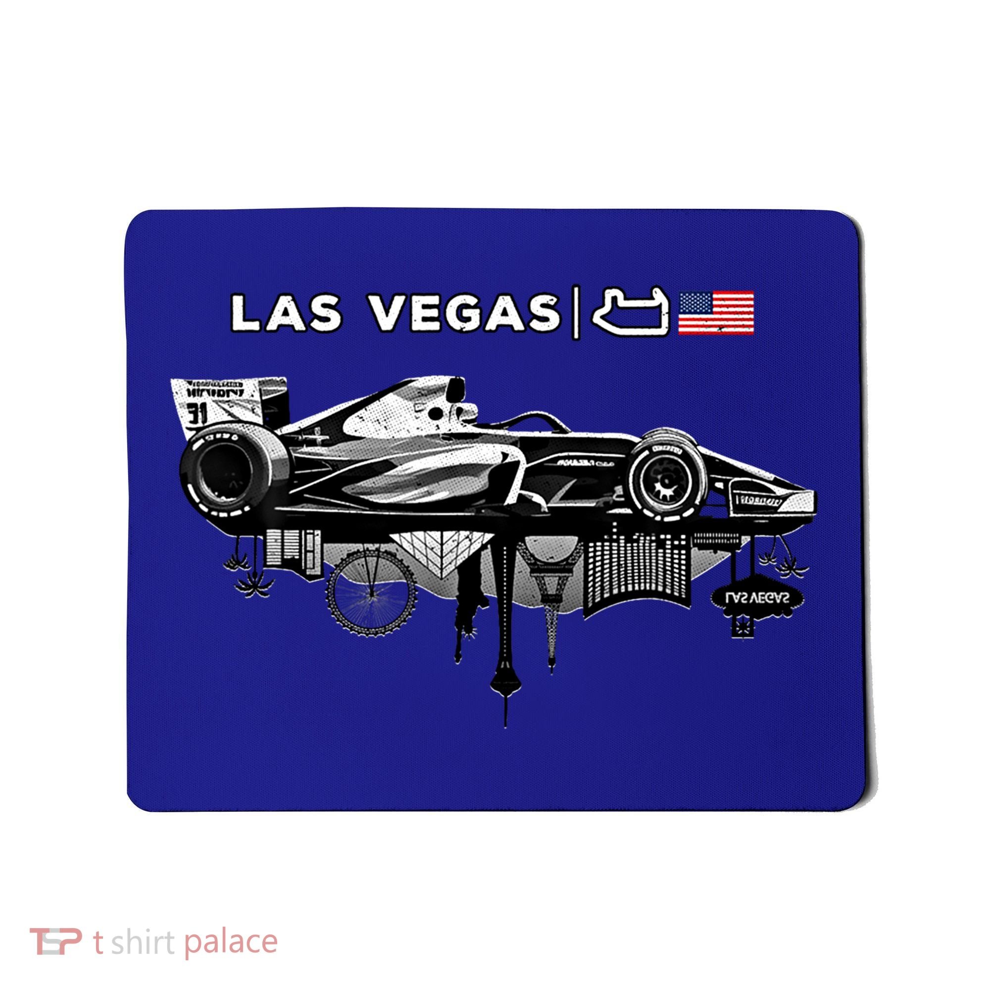 Formula Racing Open Wheel Car Las Vegas Circuit Usa Flag Gift Mousepad
