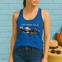 Formula Racing Open Wheel Car Las Vegas Circuit Usa Flag Gift Women's Tank Top thumb 2