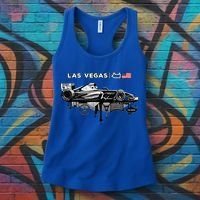 Formula Racing Open Wheel Car Las Vegas Circuit Usa Flag Gift Women's Tank Top thumb 3