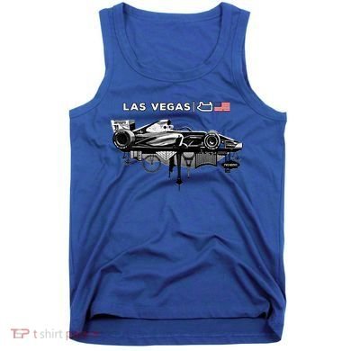 Formula Racing Open Wheel Car Las Vegas Circuit Usa Flag Gift Tank Top