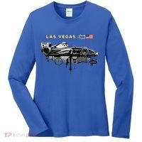Formula Racing Open Wheel Car Las Vegas Circuit Usa Flag Gift Women's Long Sleeve Shirt thumb 0