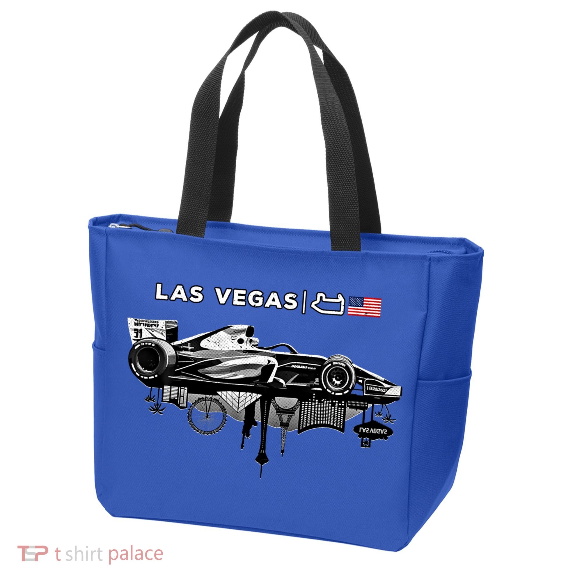 Formula Racing Open Wheel Car Las Vegas Circuit Usa Flag Gift Tote Bag