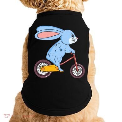 Funny Rabbit On Bicycle Mountain Biking Cycling Cyclist Doggie Tank
