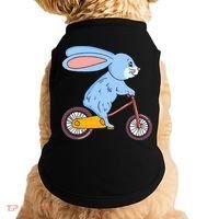 Funny Rabbit On Bicycle Mountain Biking Cycling Cyclist Doggie Tank thumb 0