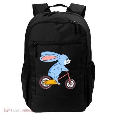 Funny Rabbit On Bicycle Mountain Biking Cycling Cyclist Backpack