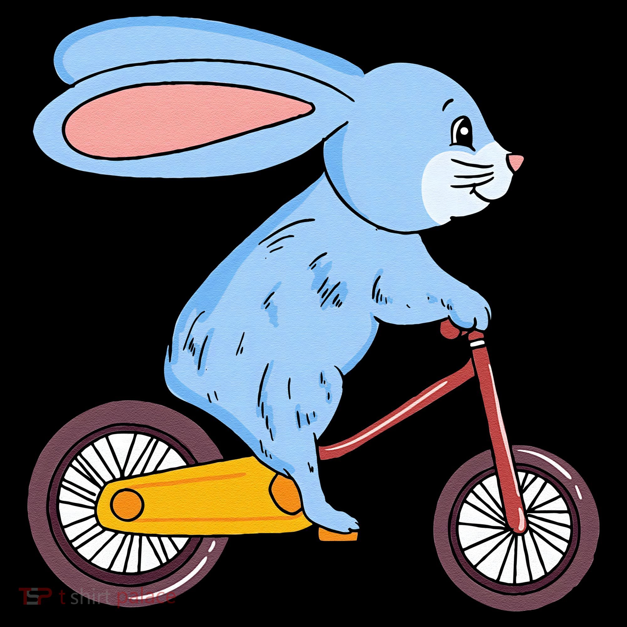 Funny Rabbit On Bicycle Mountain Biking Cycling Cyclist Women's Hoodie