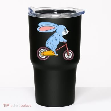 Funny Rabbit On Bicycle Mountain Biking Cycling Cyclist Tumbler