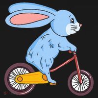 Funny Rabbit On Bicycle Mountain Biking Cycling Cyclist Women's Tank Top thumb 5