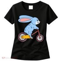 Funny Rabbit On Bicycle Mountain Biking Cycling Cyclist Women's T-Shirt thumb 0