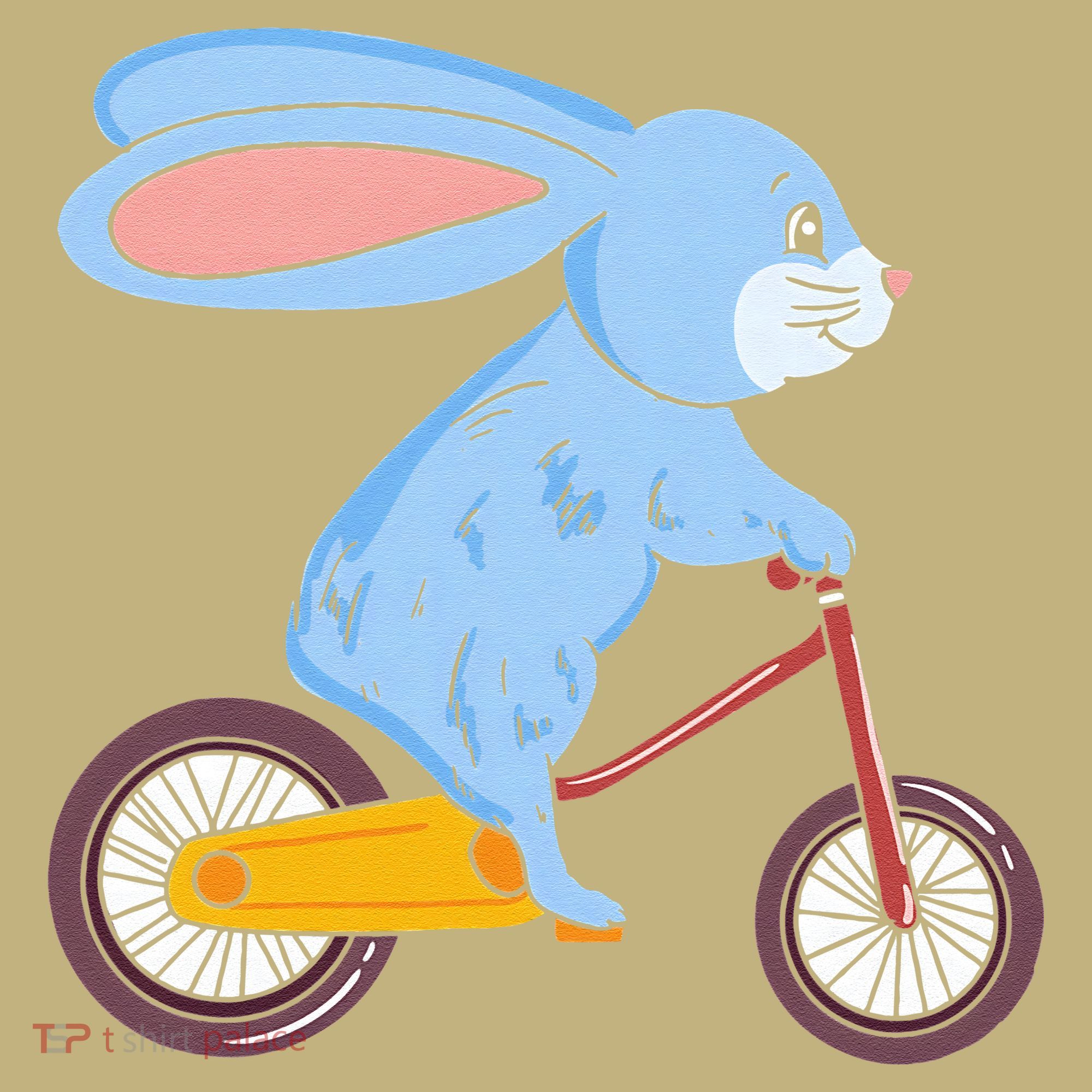 Funny Rabbit On Bicycle Mountain Biking Cycling Cyclist Mousepad