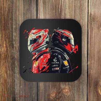Formula Racing Open Wheel Race Car Drivers Coaster