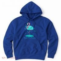 Flamingo Ribbon Ovarian Cancer Awareness Hoodie thumb 0