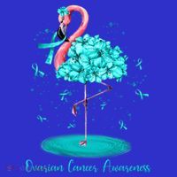 Flamingo Ribbon Ovarian Cancer Awareness Women's T-Shirt thumb 6