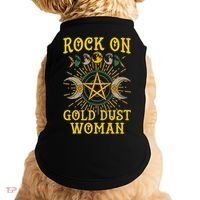 Funny Rock On Gold Dust Woman Gift For Birthday Doggie Tank thumb 0