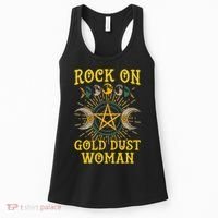 Funny Rock On Gold Dust Woman Gift For Birthday Women's Tank Top thumb 0
