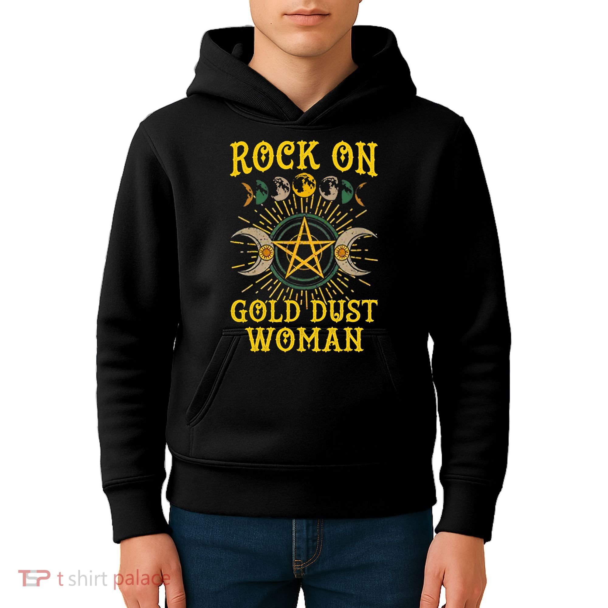 Funny Rock On Gold Dust Woman Gift For Birthday Kids Hoodie