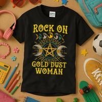 Funny Rock On Gold Dust Woman Gift For Birthday Kids T-Shirt thumb 3