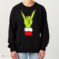 Funny Rock On Hand Christmas Rock & Roll Elf Xmas Women's Sweatshirt thumb 0