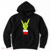 Funny Rock On Hand Christmas Rock & Roll Elf Xmas Hoodie thumb 0