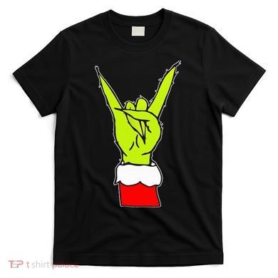Funny Rock On Hand Christmas Rock & Roll Elf Xmas T-Shirt
