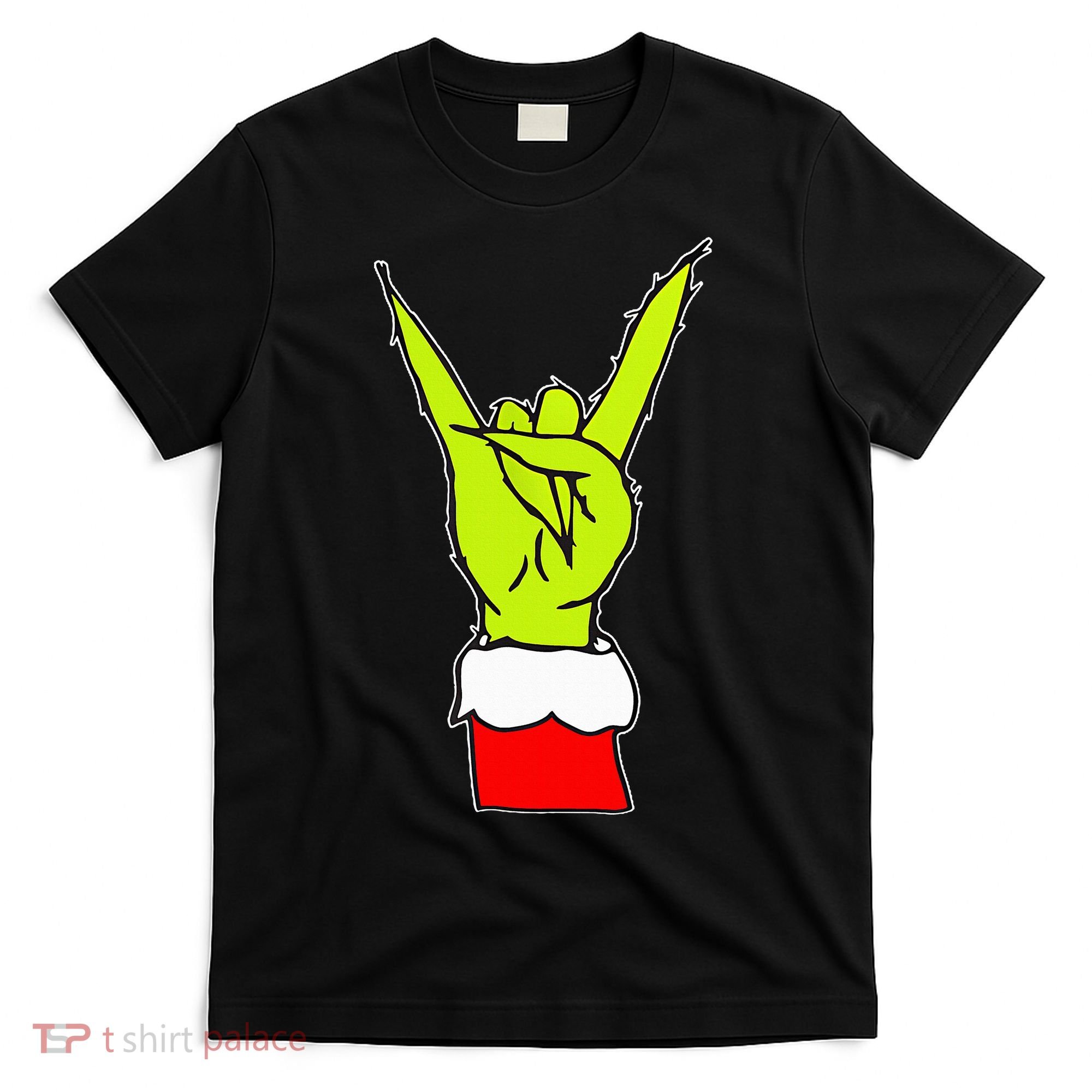 Funny Rock On Hand Christmas Rock & Roll Elf Xmas T-Shirt