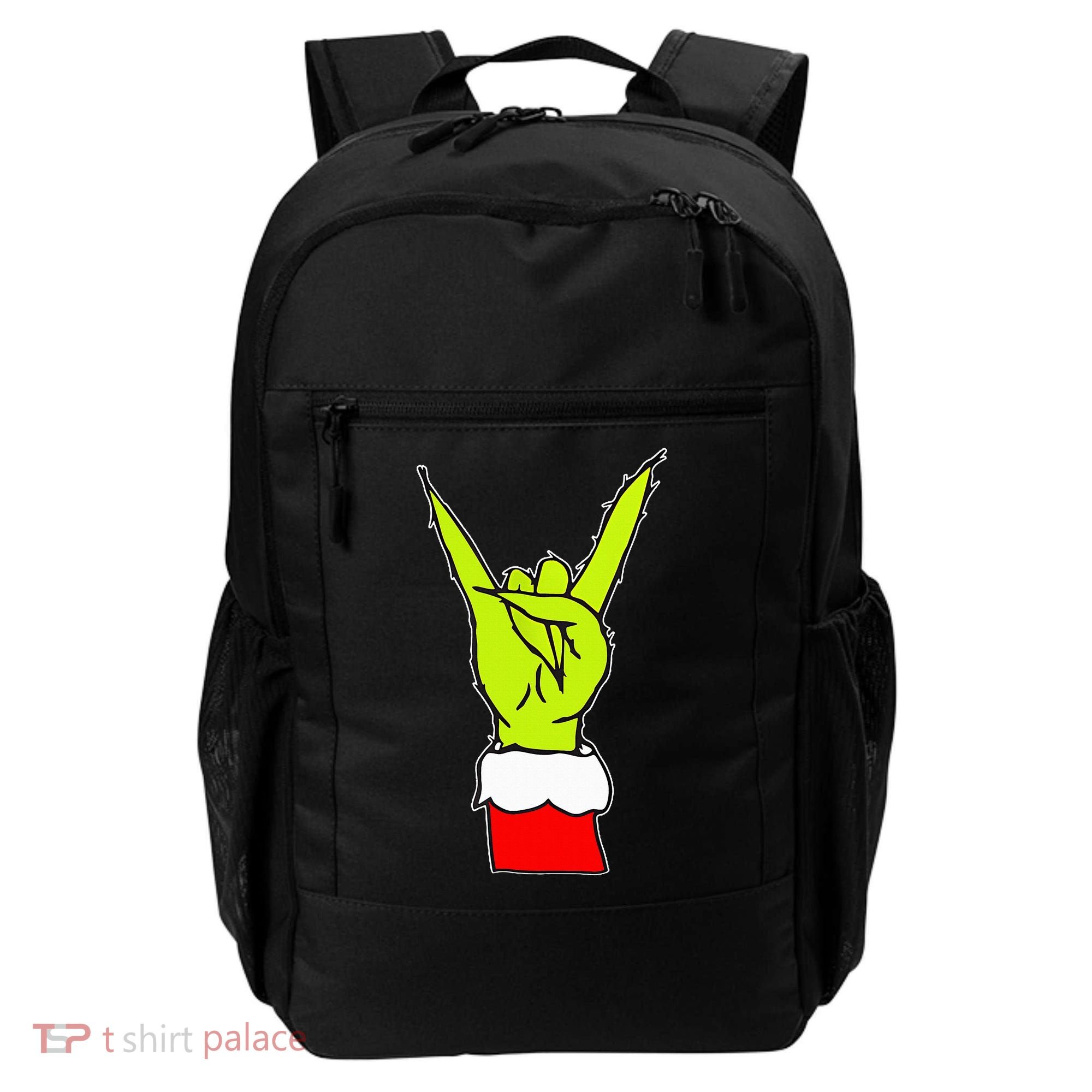 Funny Rock On Hand Christmas Rock & Roll Elf Xmas Backpack