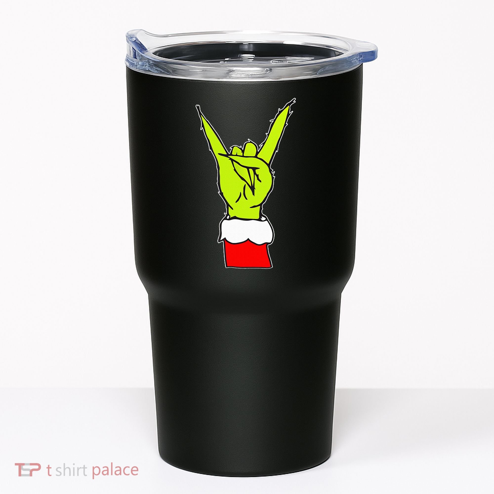 Funny Rock On Hand Christmas Rock & Roll Elf Xmas Tumbler