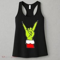 Funny Rock On Hand Christmas Rock & Roll Elf Xmas Women's Tank Top thumb 3
