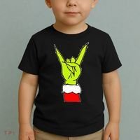 Funny Rock On Hand Christmas Rock & Roll Elf Xmas Toddler T-Shirt thumb 2