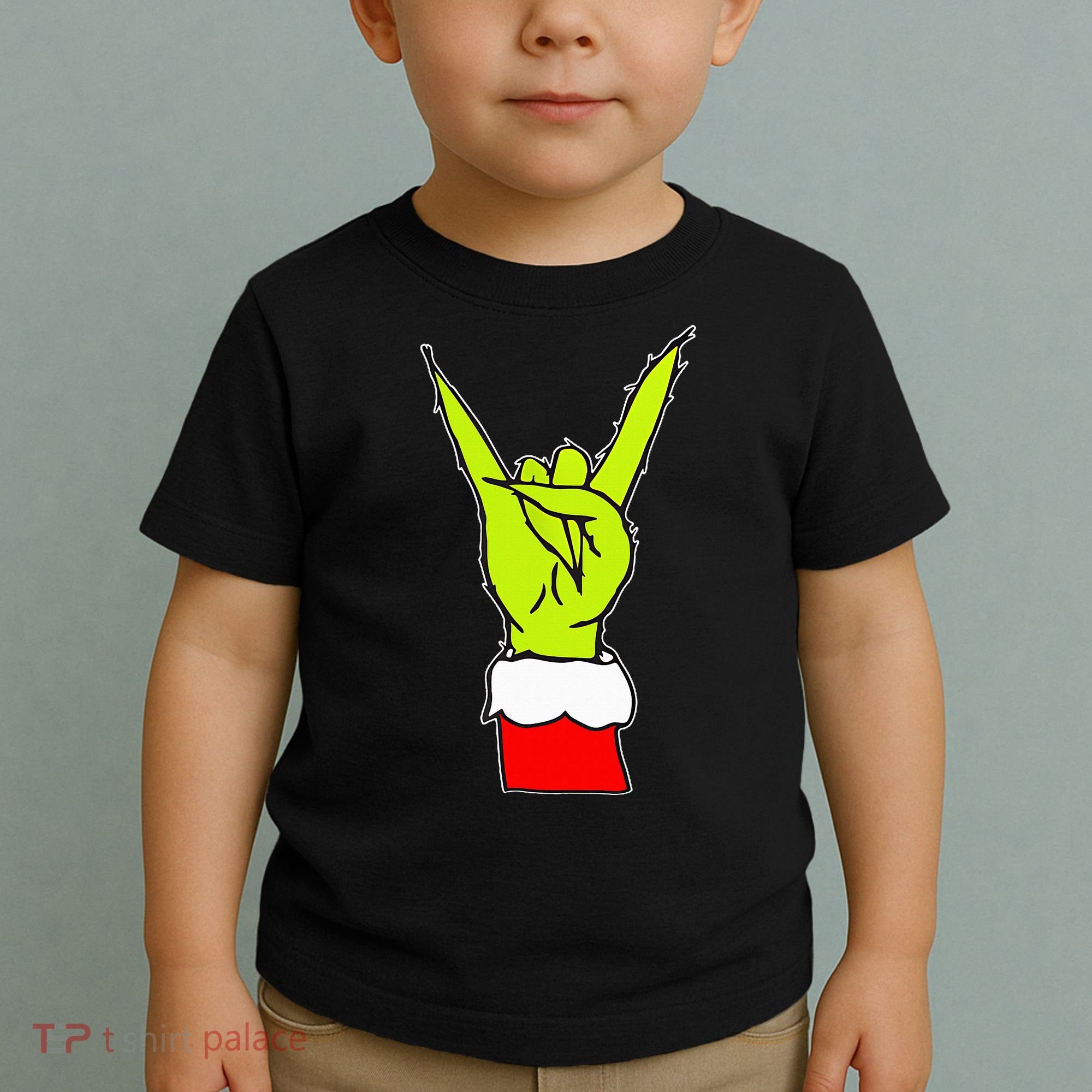 Funny Rock On Hand Christmas Rock & Roll Elf Xmas Toddler T-Shirt
