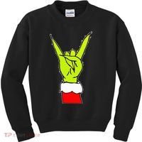Funny Rock On Hand Christmas Rock & Roll Elf Xmas Kids Sweatshirt thumb 0