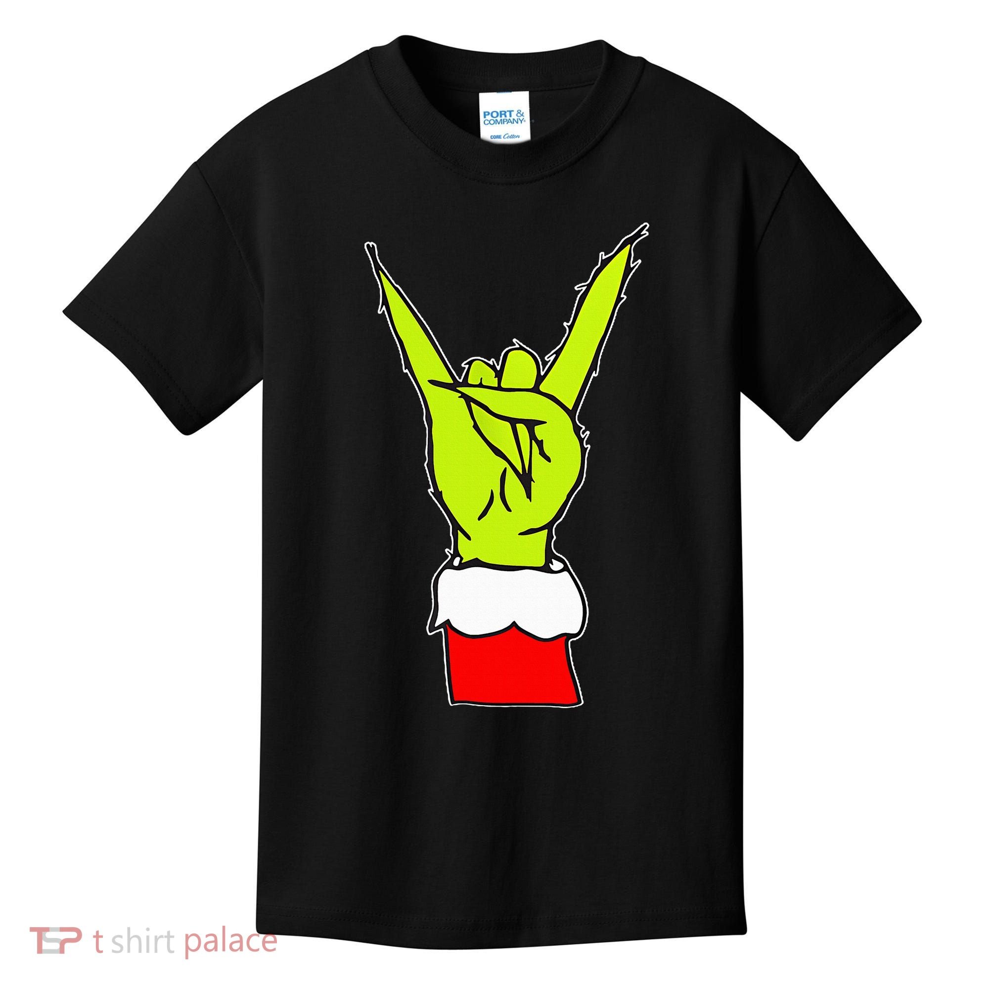 Funny Rock On Hand Christmas Rock & Roll Elf Xmas Kids T-Shirt