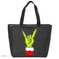 Funny Rock On Hand Christmas Rock & Roll Elf Xmas Tote Bag thumb 0