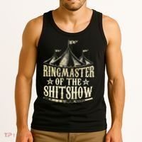 Funny Ringmaster Of The Shitshow Circus Staff Shit Show Tank Top thumb 3